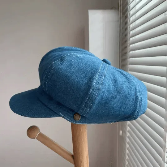Unisex Denim Newsboy Cap