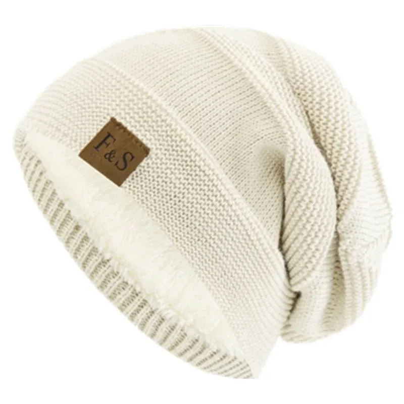 Unisex Slouchy Winter Beanie - Fur Lining