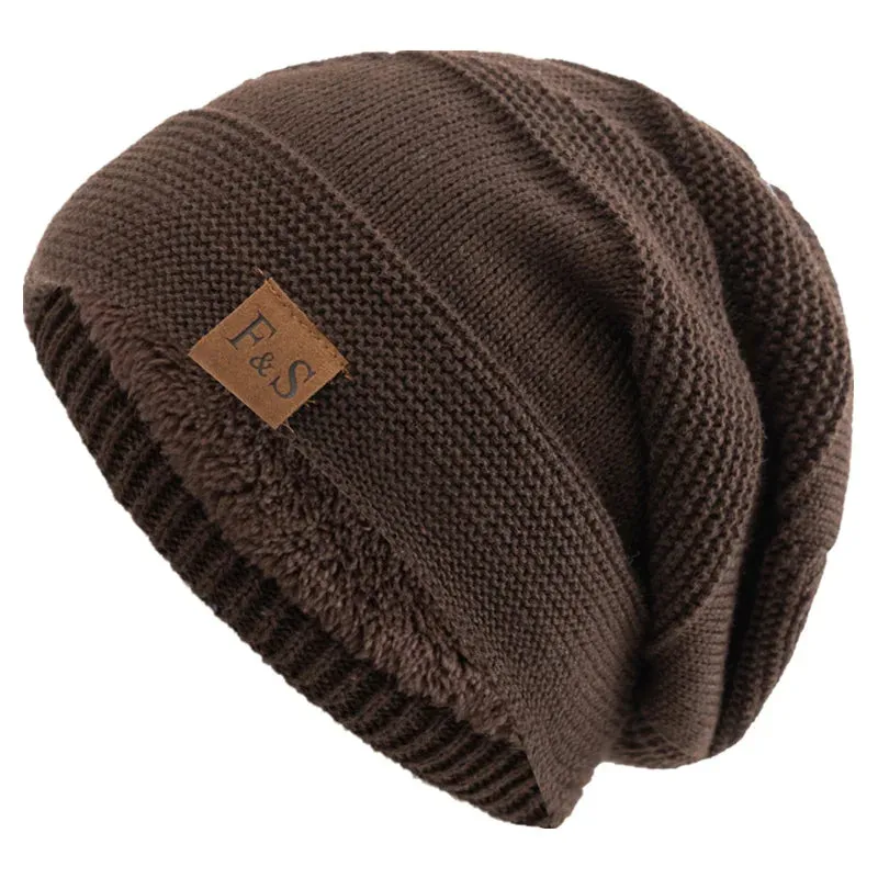 Unisex Slouchy Winter Beanie - Fur Lining