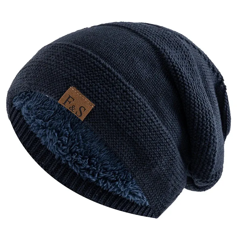 Unisex Slouchy Winter Beanie - Fur Lining