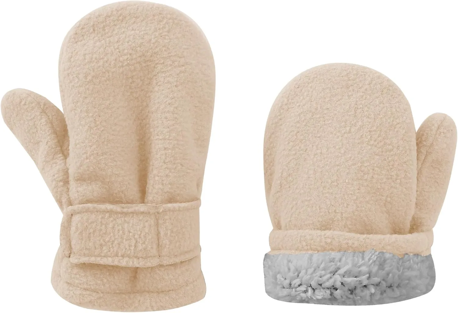 UTTPLL Toddler Mittens Unisex Sherpa Lined Fleece Gloves Winter Warm Easy-On Kids Winter Outdoor Mittens for Baby Boys Girls