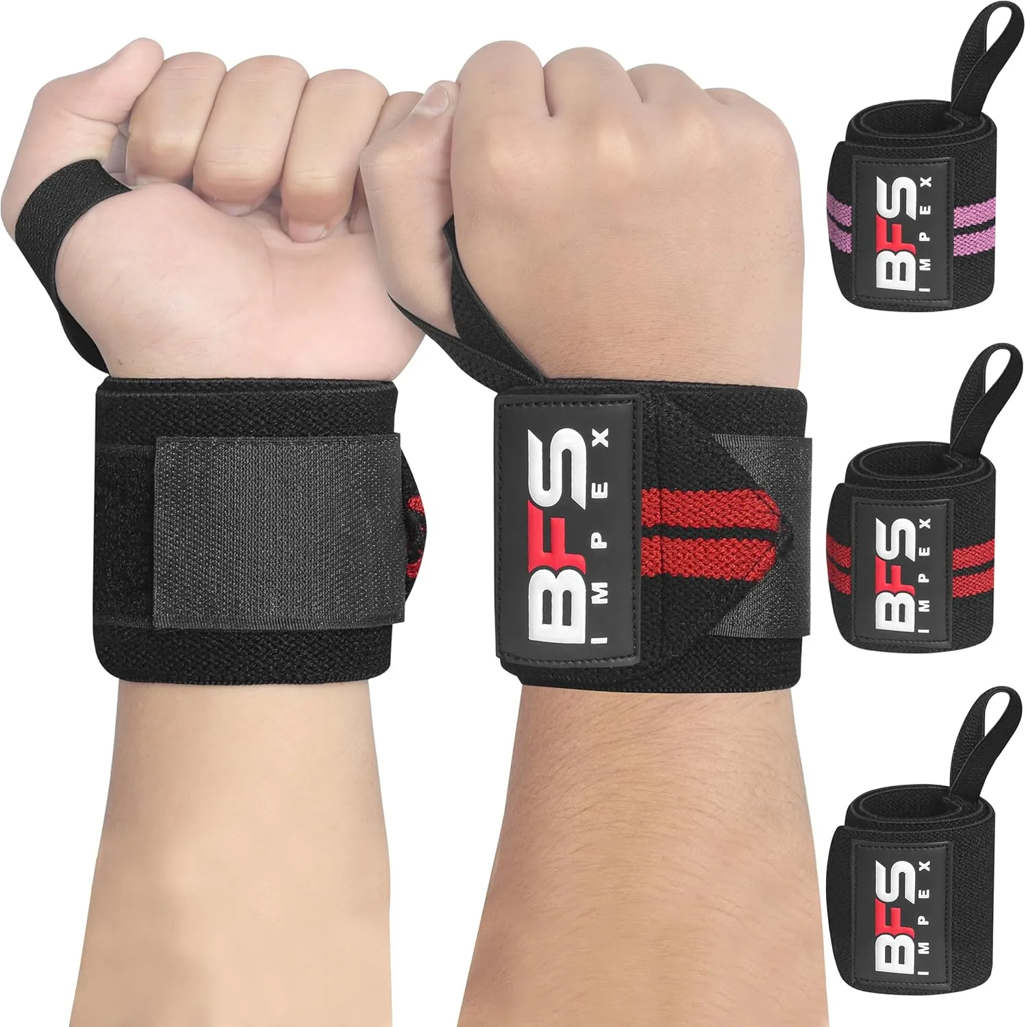 Wrist Wraps for Weightlifting,18 Premium Quality Wrist Straps for Weightlifting,Weight Lifting Wrist Wraps with Thumb Loop for Curls Dips,Powerlifting Weight Training Men Women