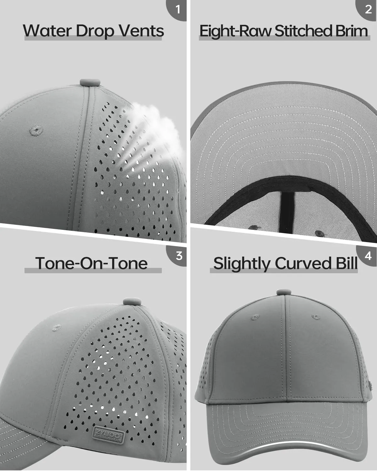 Zylioo Oversize XXL Quick Dry Baseball Cap,XL Cooling Mesh Sports Cap,L M S Lightweight Golf Cap for Different Heads