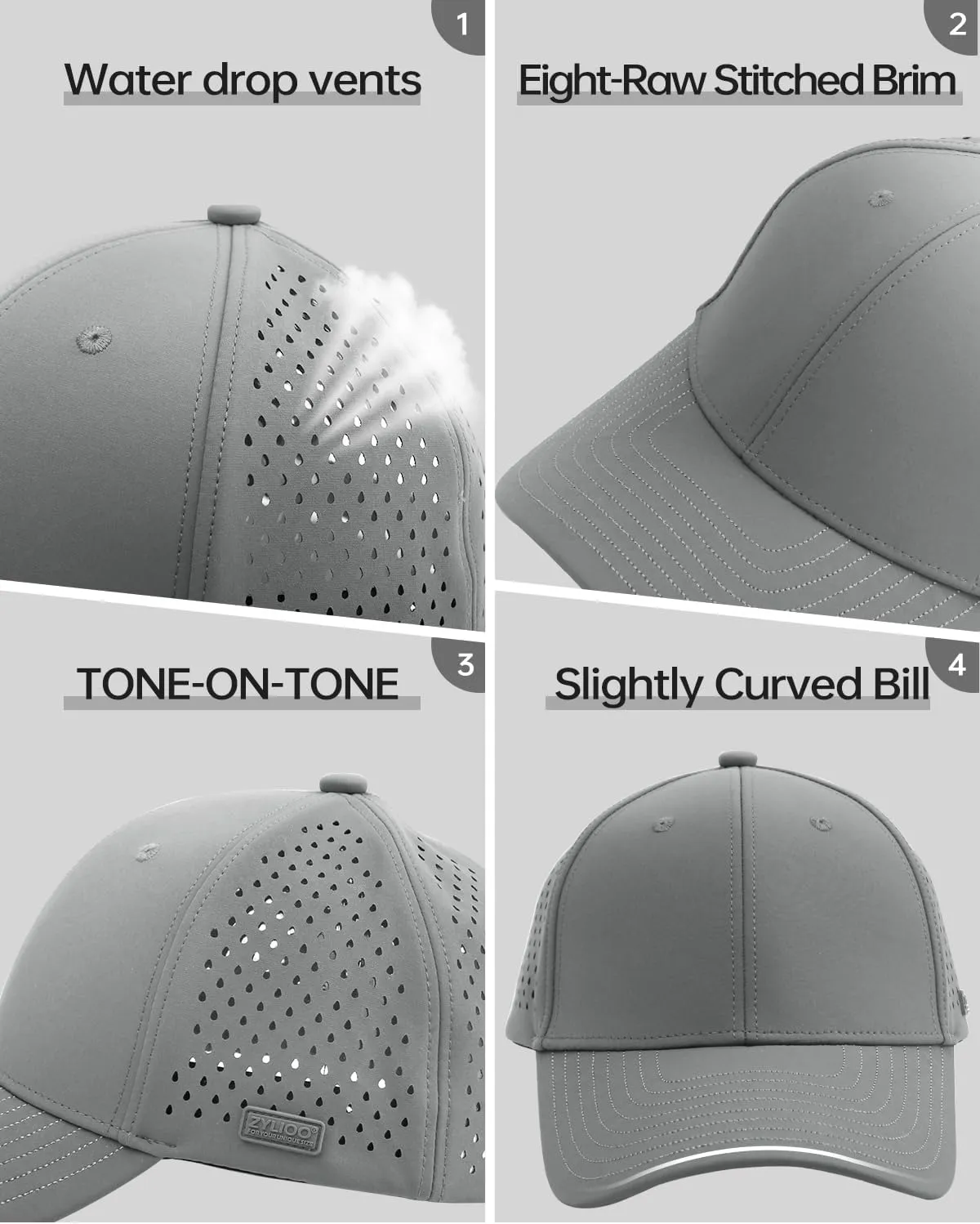 Zylioo Oversize XXL Quick Dry Baseball Cap,XL Cooling Mesh Sports Cap,L M S Lightweight Golf Cap for Different Heads